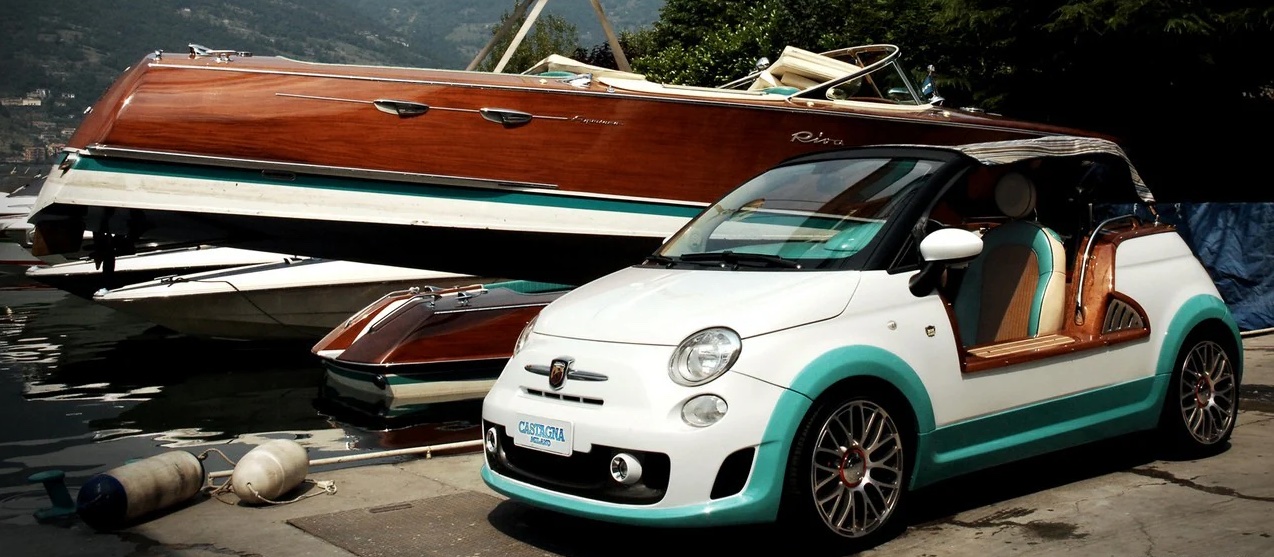 Una gita in barca… ops, in Fiat 500 Tender!